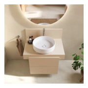 Duravit Console Balcoon 80x55x37 cm, 1 trou robinet, beige sable-4
