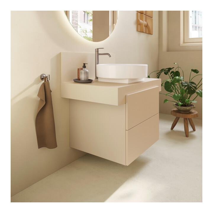 Duravit Console Balcoon 80x55x37 cm, 1 trou robinet, beige sable