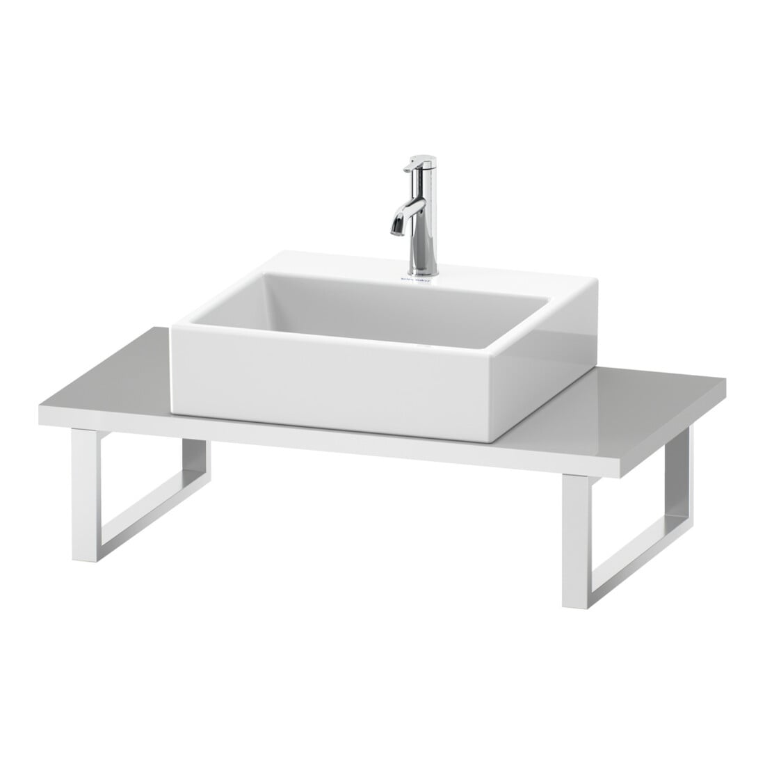 Duravit Console Compact L-Cube 80-200x48 cm, 1 AS, ép. 3 cm, méd. Ei