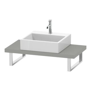 Duravit Console Compact L-Cube 80-200x48 cm, 1 AS, ép. 4,5 cm, béton gris