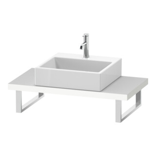Duravit Console Compact L-Cube 80-200x48 cm, 1 AS, ép. 4,5 cm, blanc mat