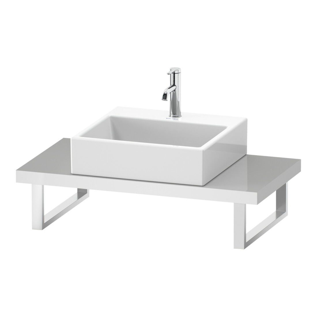 Duravit Console Compact L-Cube 80-200x48 cm, 1 AS, ép. 4,5 cm, graph ma