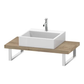 Duravit Console Compact L-Cube 80-200x48 cm, 1 AS, ép. 4,5 cm, marbre œuf