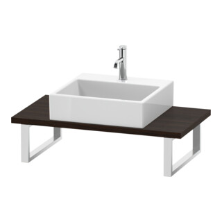 Duravit Console Compact L-Cube 80-200x48 cm, 1 AS, épaisseur 3 cm, noyer courbé