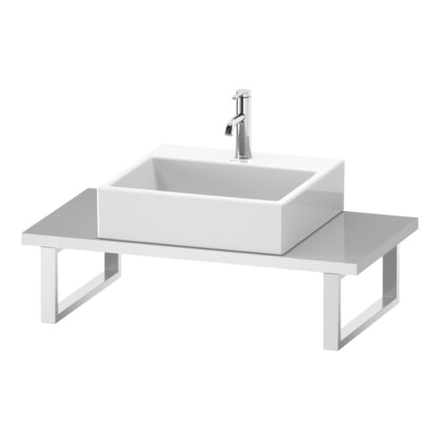 Duravit Console Compact L-Cube 80-200x48 cm, 1 découpe, ép. 3 cm, lin