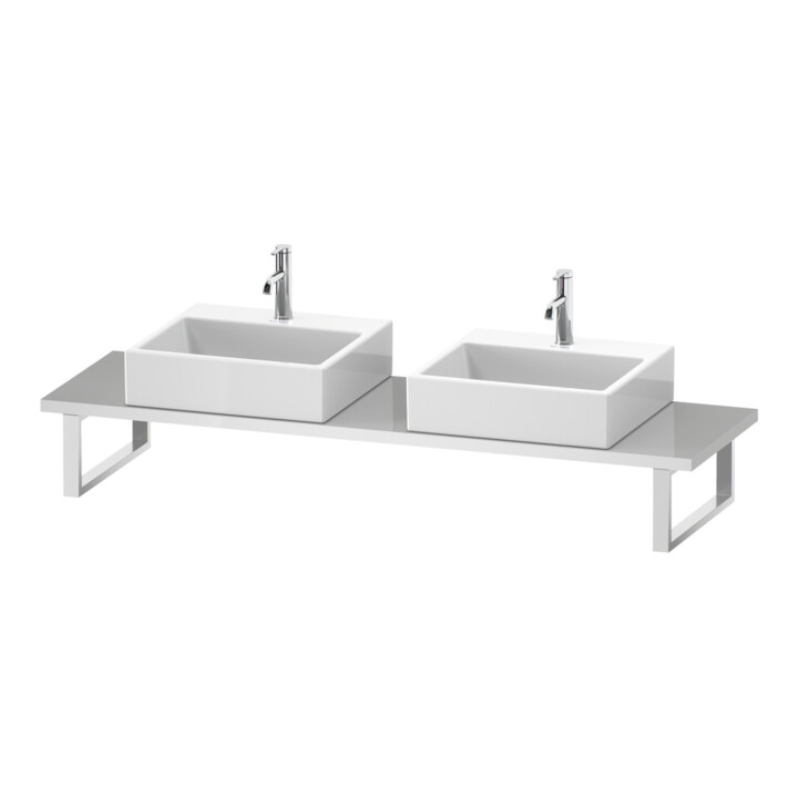 Duravit Console Compact L-Cube 80-200x48 cm, 2 A., ép. 3 cm, base mate