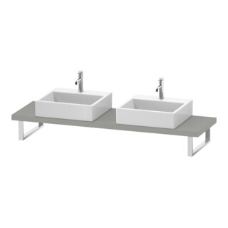 Duravit Console Compact L-Cube 80-200x48 cm, 2 A., ép. 4,5 cm, gris béton