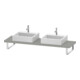 Duravit Console Compact L-Cube 80-200x48 cm, 2 A., ép. 4,5 cm, gris béton-1