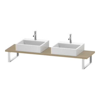 Duravit Console Compact L-Cube 80-200x48 cm, 2 étagères, ép. 3 cm, blanc mat