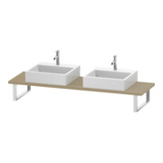 Duravit Console Compact L-Cube 80-200x48 cm, 2 étagères, ép. 3 cm, blanc mat
