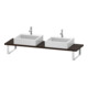 Duravit Console Compact L-Cube 80-200x48 cm, 2 étagères, ép. 3 cm, noyer courbé-1