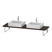 Duravit Console Compact L-Cube 80-200x48 cm, 2 étagères, ép. 3 cm, noyer courbé