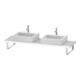 Duravit Console Compact L-Cube 80-200x48 cm, 2 tiroirs, ép. 4,5 cm, blanc mat-1