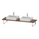 Duravit Console Compact L-Cube 80-200x48 cm, 2 tiroirs, épaisseur 3 cm, noyer naturel-1
