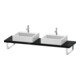 Duravit Console Compact L-Cube 80-200x48 cm, 2 trous, ép. 4,5 cm, blanc brillant-1