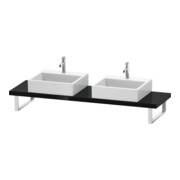 Duravit Console Compact L-Cube 80-200x48 cm, 2 trous, ép. 4,5 cm, blanc brillant
