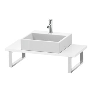 Duravit Console Compact L-Cube 80-200x48cm, 1 AS, ép. 3cm, blanc brillant