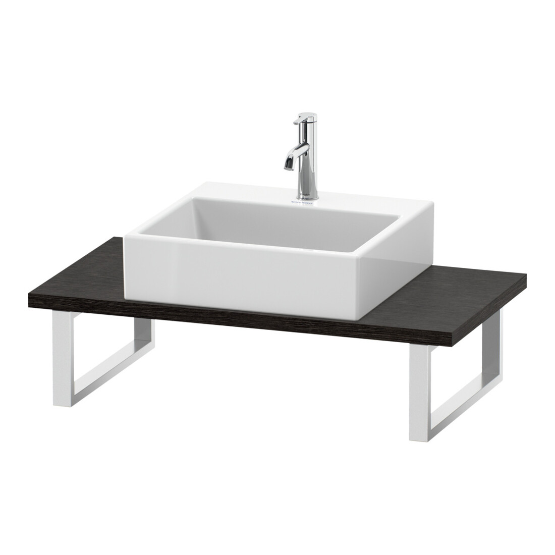 Duravit Console Compact L-Cube 80-200x48cm, 1 AS, ép. 3cm, blanc foncé brillant
