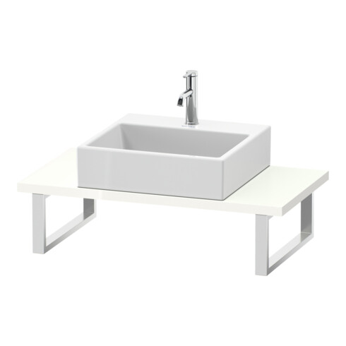 Duravit Console Compact L-Cube 80-200x48cm, 1 AS, Ép. 3cm, blanc hgl