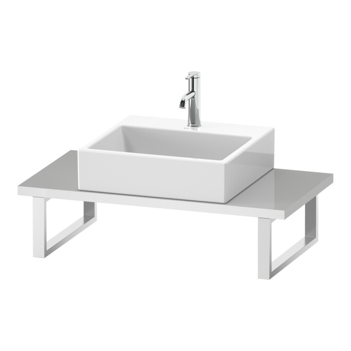 Duravit Console Compact L-Cube 80-200x48cm, 1 AS, ép. 3cm, blanc mat