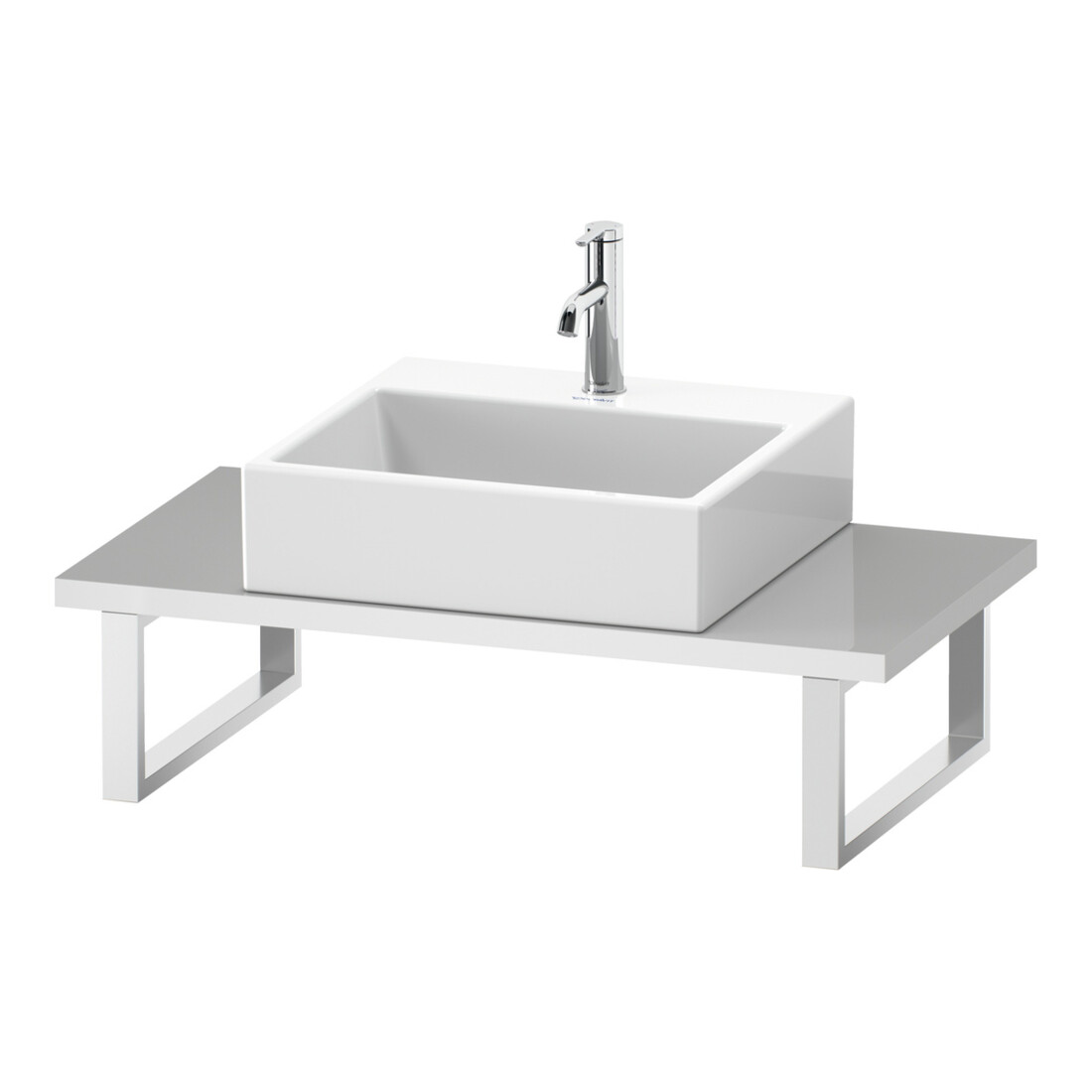 Duravit Console Compact L-Cube 80-200x48cm, 1 AS, ép. 3cm, blanc mat