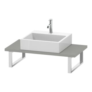 Duravit Console Compact L-Cube 80-200x48cm, 1 AS, ép. 3cm, gris béton