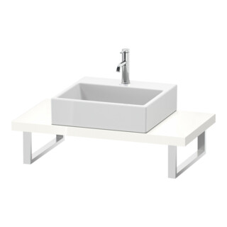Duravit Console Compact L-Cube 80-200x48cm, 1 AS, ép. 4,5cm, blanc brillant