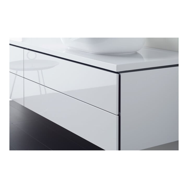 Duravit Console Compact L-Cube 80-200x48cm, 1 AS, ép. 4,5cm, blanc brillant