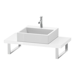 Duravit Console Compact L-Cube 80-200x48cm, 1 AS, ép. 4,5cm, blanc hgl