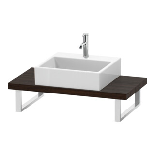 Duravit Console Compact L-Cube 80-200x48cm, 1 AS, ép. 4,5cm, noyer courbé