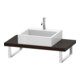 Duravit Console Compact L-Cube 80-200x48cm, 1 AS, ép. 4,5cm, noyer courbé-1