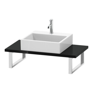Duravit Console Compact L-Cube 80-200x48cm, 1 découpe, ép. 3cm, blanc brillant