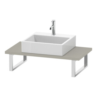 Duravit Console Compact L-Cube 80-200x48cm, 1 découpe, épaisseur 3cm, taupe