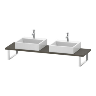 Duravit Console Compact L-Cube 80-200x48cm, 2 A., ép. 3cm, pour Gr s-mat