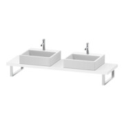 Duravit Console Compact L-Cube 80-200x48cm, 2 A., Ép. 4,5cm, blanc brillant