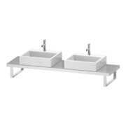 Duravit Console Compact L-Cube 80-200x48cm, 2 A., Ép. 4,5cm, blanc brillant-4