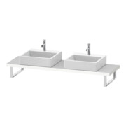 Duravit Console Compact L-Cube 80-200x48cm, 2 A., Ép. 4,5cm, blanc mat