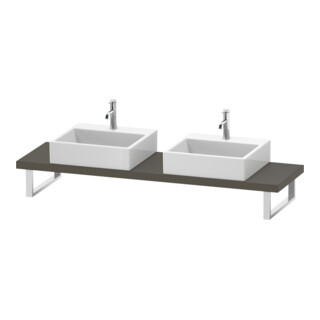 Duravit Console Compact L-Cube 80-200x48cm, 2 A., ép. 4,5cm, pour G s-mat