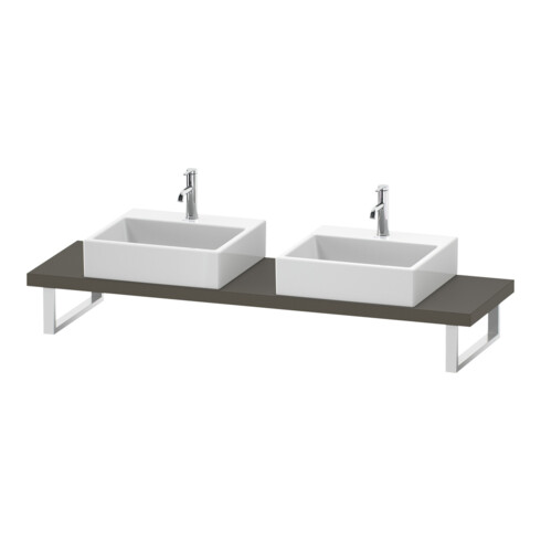 Duravit Console Compact L-Cube 80-200x48cm, 2 A., ép. 4,5cm, pour G s-mat
