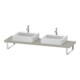 Duravit Console Compact L-Cube 80-200x48cm, 2 A., Ép. 4,5cm, Taupe mat-1
