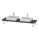Duravit Console Compact L-Cube 80-200x48cm, 2 A., tige 4,5cm, graphite mat-1