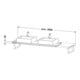 Duravit Console Compact L-Cube 80-200x48cm, 2 A., tige 4,5cm, graphite mat-4