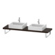 Duravit Console Compact L-Cube 80-200x48cm, 2 A., tige 4,5cm, noyer courbé-1