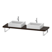 Duravit Console Compact L-Cube 80-200x48cm, 2 A., tige 4,5cm, noyer courbé