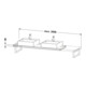 Duravit Console Compact L-Cube 80-200x48cm, 2 A., tôle 4,5cm, E d courb.-4