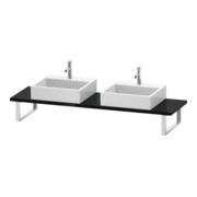 Duravit Console Compact L-Cube 80-200x48cm, 2 découpes, ép. 3cm, blanc brillant