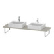 Duravit Console Compact L-Cube 80-200x48cm, 2 découpes, ép. 3cm, taupe mat-1