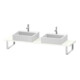 Duravit Console Compact L-Cube 80-200x48cm, 2 tiroirs, ép. 3cm, blanc brillant-1