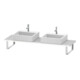 Duravit Console Compact L-Cube 80-200x48cm, 2 tiroirs, ép. 3cm, blanc mat-1