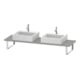 Duravit Console Compact L-Cube 80-200x48cm, 2 tiroirs, ép. 3cm, gris béton-1